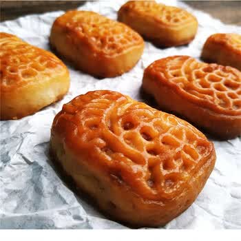 潮汕绿豆饼月饼正宗惠来美食酥皮咸普宁潮州特产小吃零食绿豆酥 甜