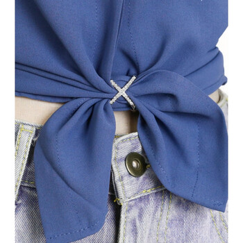 丝巾扣环衣角打结扣环下摆t恤衣角扣收腰扣针固定神器胸针百搭丝巾扣