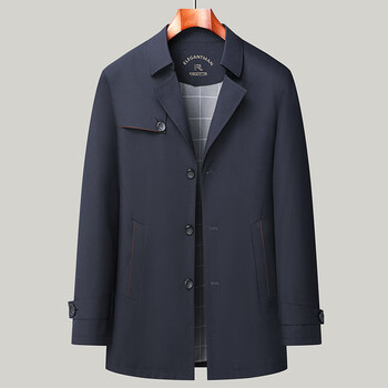 sportsday海澜之家2023新款风衣男装抗皱免烫秋季中长款商务男士休闲