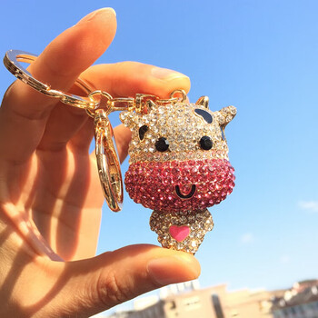 千惠侬十二生肖小牛钥匙扣背包小挂件女可爱ins网红情侣款礼物加心