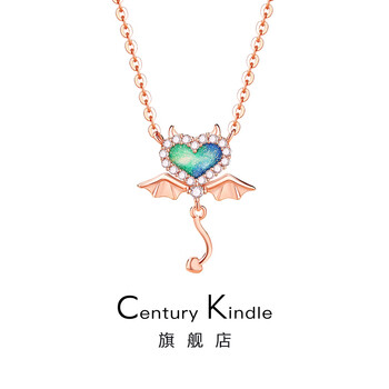 century kindle925银原创小恶魔项链女气质轻奢小众高级感精灵锁骨链