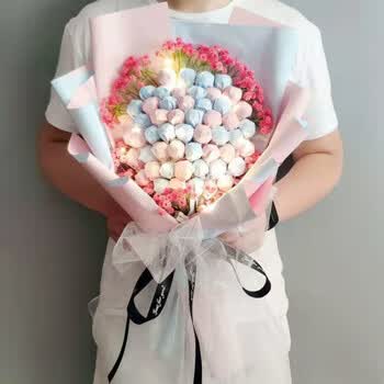 棒棒糖花束成品巧克力果礼盒送男女生朋友老婆闺蜜生日女神节礼物 我