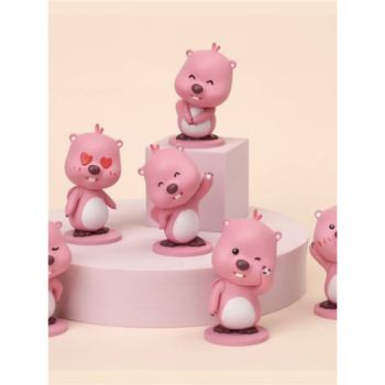 现货韩国zanmangloopy盲盒露比公仔小海狸周边一代二代桌面摆件盲盒不