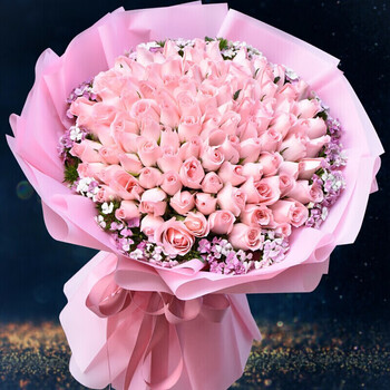 情人节鲜花速递33朵红玫瑰花束香槟礼盒送女友表白送老婆生日礼物全国