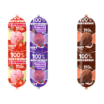 俄罗斯香肠冰淇淋雪糕350克牛乳草莓巧克力蓝莓冰激凌格力高 草莓味1
