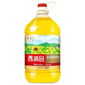 油 食用油炒菜烹饪厨房桶装家用 团购 香满园食用植物调和油(葵豆)5l