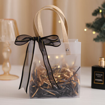 山头林村礼品袋伴手礼透明手提喜糖盒子生日38妇女节女神小礼物高级感