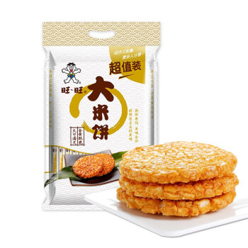 旺旺 大米饼 新年礼袋 零食 饼干糕点 原味 1000g