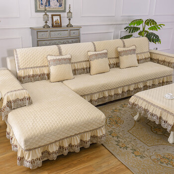 沙发罩套七字型现代四季通用沙发套罩雪尼尔防滑全包布艺万能套子沙发