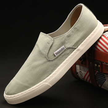 宝达2022春季新款帆布鞋男时尚百搭板鞋软底轻便布鞋低帮套脚懒人鞋