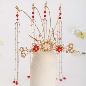 执音 儿童汉服头饰发冠女童古风凤冠超仙全套古装发饰发簪头冠步摇