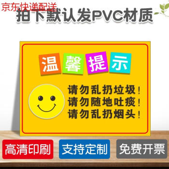 禁止亂扔垃圾警示牌環保衛生宣傳貼京功請勿亂扔垃圾隨地吐痰亂扔菸頭