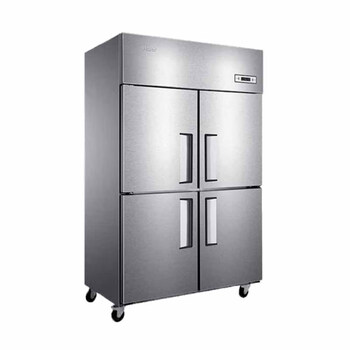 海尔890升商用不锈钢四门厨房 饭店酒店立式双温 商用冰箱 sl-1020c2d