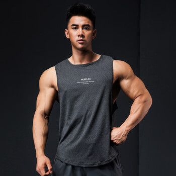 撸铁狼健身背心男运动宽松速干衣无袖坎肩高弹透气吸汗肌肉训练跑步潮