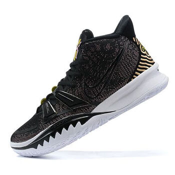 欧文75代篮球鞋全画家黑白粉桔笑脸浅紫实战耐磨运动鞋男女鞋 黑粉金