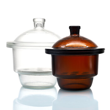 实验室干燥器玻璃棕色150 180 240mm全套带瓷板透明干燥皿干燥罐 透明