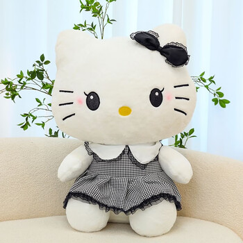 毛绒玩具凯蒂猫公仔hellokitty玩偶kt猫抱枕七夕节儿童生日礼物女暗黑