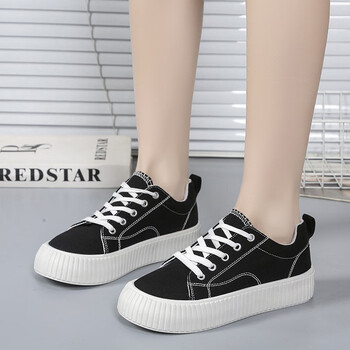 休闲鞋女学生小白鞋子女士板鞋女韩版潮流老北京布鞋平底鞋运动跑步鞋