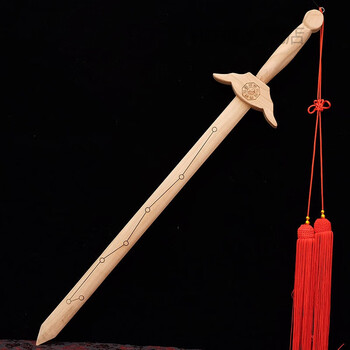 桃木剑挂件客厅 桃木剑摆件 桃木剑挂件摆件桃木八卦七星桃木剑法器非