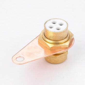 bttz矿物质绝缘电缆终端头接地卡箍铜接线鼻子4x4平方毫米