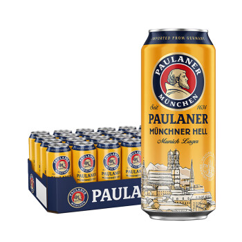 保拉纳/柏龙（PAULANER）慕尼黑大麦啤酒500ml*24听 整箱装 德国进口