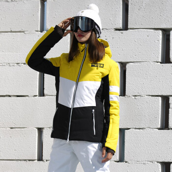 RUNNING RIVER奔流 女士 冬季 户外双板保暖透气拼色滑雪服上衣A0010 112#黄色 S