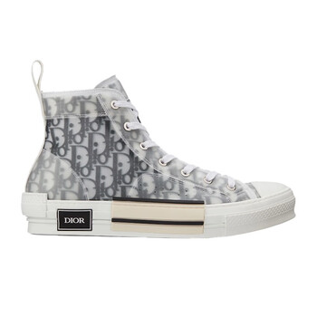 迪奥 dior 男士 oblique印花帆布配皮b23高帮休闲运动鞋 3sh118yjp h
