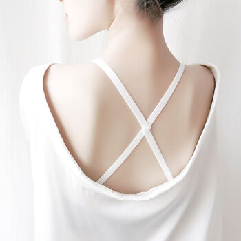 隐形肩带配件无痕不勒文胸胸罩带子性感一字领带钻时尚姿莱轩妮白色