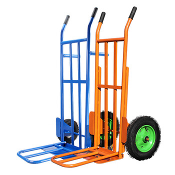 承重王拉杆车老虎车两轮拉车搬运车大轮子手推车煤气罐工地送货 高1.