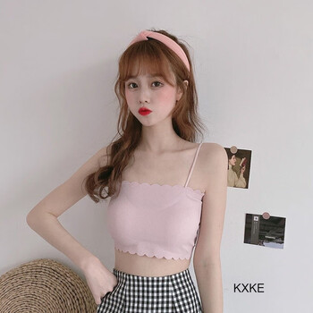kxke女生冰丝文胸清凉无尺码内衣隐形无痕裹胸抹胸少女学生韩版小胸