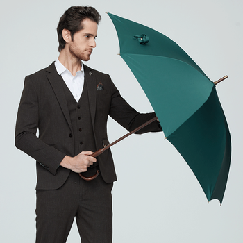 greenstone英国手工实木绅士木柄抗风坚固长柄伞碳纤维双人商务高端防