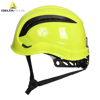 代尔塔（DELTAPLUS）运动透气型ABS头盔骑行防砸防撞减震安全帽户外登山骑行用（含下颚带） 【黄色】102202