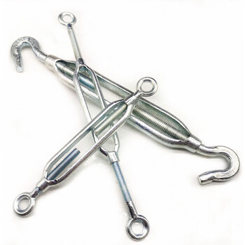 oo型双圈cc型双钩花篮螺丝钢丝绳拉紧器镀锌螺栓花蓝张紧收紧线器m2