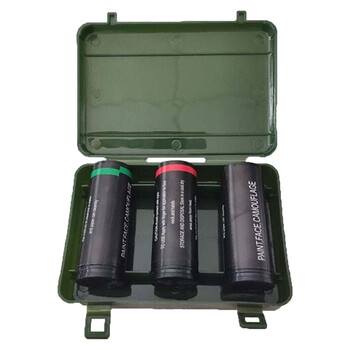 硬华 三色油迷彩油三色仿生脸部伪装户外战术油涂脸化妆油彩cs野战