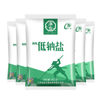 淮盐食盐低钠盐400g装细盐盐巴食用盐家用家庭天然一件400g