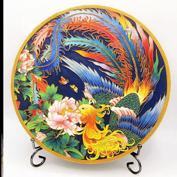 盛秉呈昌景泰蓝掐丝珐琅画diy金丝初学非遗手工材料包全套摆台架子