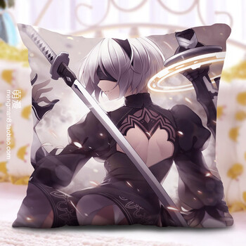 尼尔机械纪元2b小姐姐抱枕动漫游戏周边二次元靠垫枕芯枕套17常规光面