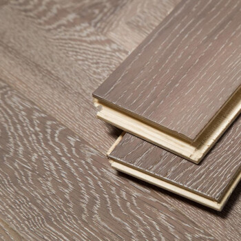 沐依zb05-7 橡木人字拼灰色 锁扣 三层实木地板 15mm 30片装