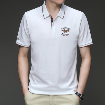 欧古豹(ougubao)polo衫男士短袖夏季薄款透气衣服男青年轻商务翻领