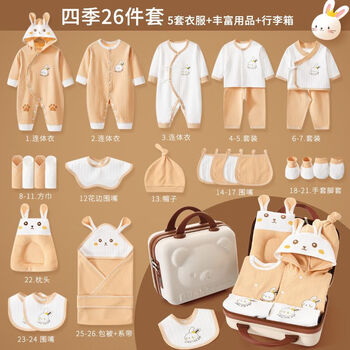 纳因戈兰 nainggolan新生儿礼盒纯棉春夏秋保暖加厚婴儿衣服初生宝宝