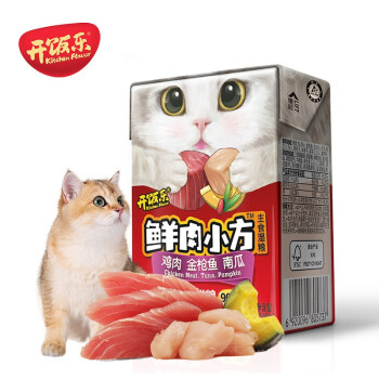 开饭乐宠物猫粮 全价猫粮湿粮猫零食罐头蓝猫英短美短橘猫粮190g*8包 鸡肉金枪鱼 肉含量90%