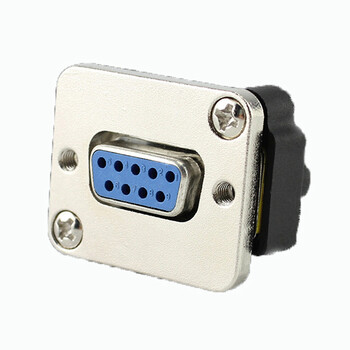 lbyzy d型db9/vga安装型9针插座 rs232串口接头 白色母对母