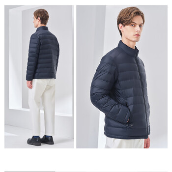 蒙口高档羽绒报羽绒服ta330281男装轻薄立领宽松型 加肥加大码秋冬