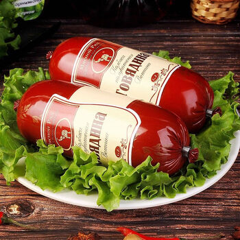 俄罗斯风味牛肉香肠俄式纯肉火腿肠开袋下菜特产小零食350g 牛肉肠350