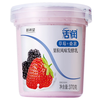 新希望 活潤大果粒 草莓+桑葚 370g*2 風味發(fā)酵乳酸奶酸牛奶