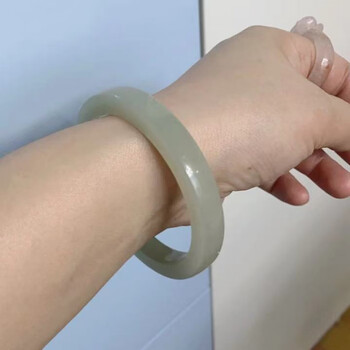 佘太玉佘太翠豆青豆绿平口方镯50-64圈口齐全 62口径