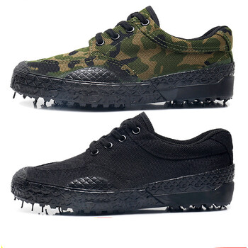 迷彩鞋 解放鞋男工地耐磨劳动防滑防臭干活军训女工作胶鞋迷彩鞋子
