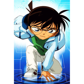 名侦探柯南海报工藤新一毛利兰新兰怪盗基德灰原哀动漫卷轴挂画海报