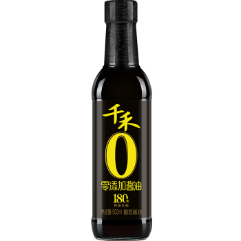 千禾零添加 180天醬油 500ml【0添加特級(jí)生抽】釀造炒菜涼拌調(diào)料