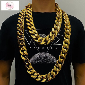 网红抖音大金链子道具 真大链子社会人塑料大道具超粗项链直播年会